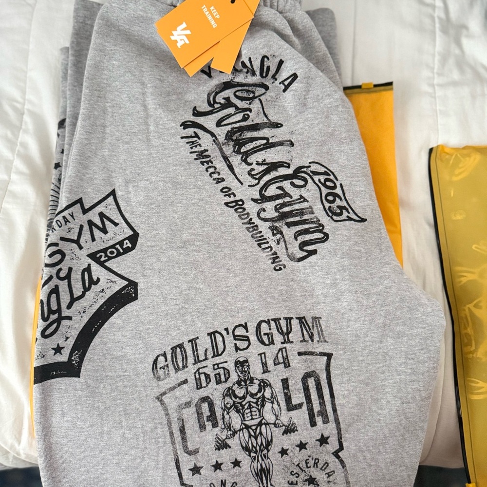 Men’s YoungLA Grey GOLDS GYM EVOLUTION SWEATS
